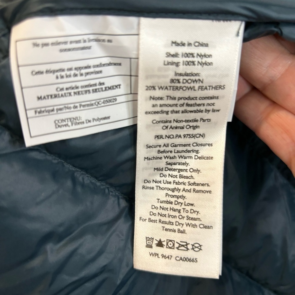 EDDIE BAUER Sz XS CirrusLite Grey Goose Down Slim Puffer Coat Hooded Parka NEW - Picture 15 of 15